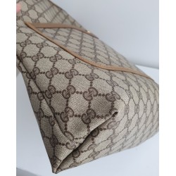 Gucci Schultertasche Supreme Tote Bag Braun Leder