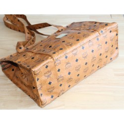 MCM Shopper Medium Cognac Canvas