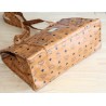 MCM Shopper Medium Cognac Canvas