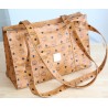 MCM Shopper Medium Cognac Canvas