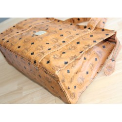 MCM Shopper Medium Cognac Canvas