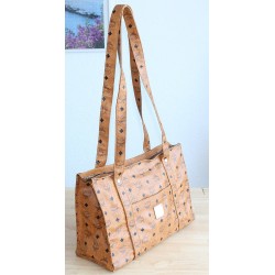 MCM Shopper Medium Cognac Canvas