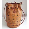 MCM Beuteltasche Klein Cognac Canvas