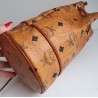 MCM Beuteltasche Klein Cognac Canvas