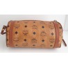 MCM Crossbody/Umhängetasche Rund Cognac Canvas Leder