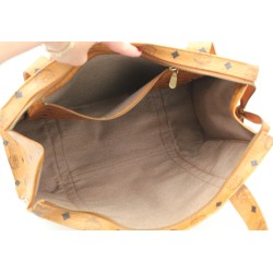 MCM Shopper Medium Cognac Canvas