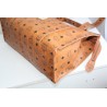 MCM Shopper Medium Heritage Cognac Canvas.