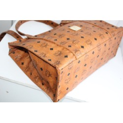MCM Shopper Medium Heritage Cognac Canvas.