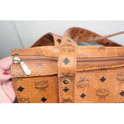 MCM Shopper Medium Heritage Cognac Canvas.