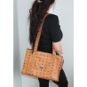 MCM Shopper Medium Heritage Cognac Canvas.