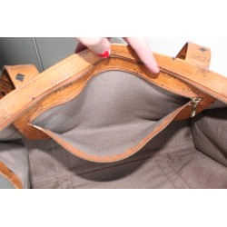 MCM Shopper Medium Heritage Cognac Canvas.