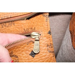 MCM Shopper Medium Heritage Cognac Canvas.