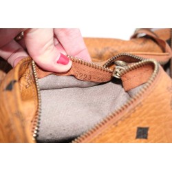 MCM Shopper Medium Heritage Cognac Canvas.