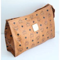 Mcm Nécessaire Poche Toilette Medium Heritage Cognac Canvas.