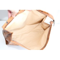 Mcm Nécessaire Poche Toilette Medium Heritage Cognac Canvas.