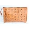 Mcm Nécessaire Poche Toilette Medium Heritage Cognac Canvas.