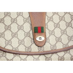 Gucci Vintage Clutch/Crossbody Tasche Leder Braun
