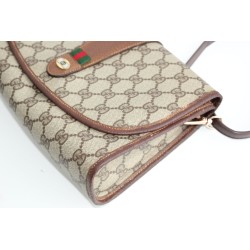 Gucci Vintage Clutch/Crossbody Tasche Leder Braun