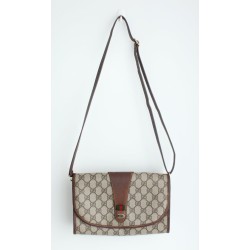 Gucci Vintage Clutch/Crossbody Tasche Leder Braun