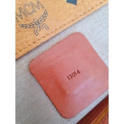 MCM Shopper Kette+Leder Schultertasche Heritage Cognac Canvas