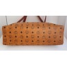 MCM Shopper Kette+Leder Schultertasche Heritage Cognac Canvas
