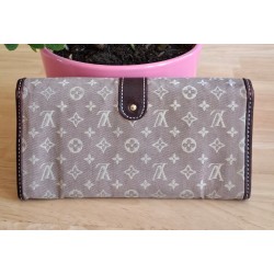 Louis Vuitton Sarah Segeltuch Portemonnaies Textil braun