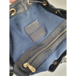 MCM Beuteltasche Mittel Weiss-Dunkelblau