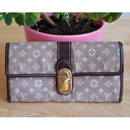 Louis Vuitton Sarah Segeltuch Portemonnaies Textil braun