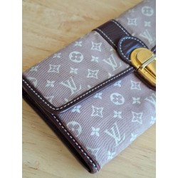 Louis Vuitton Sarah Segeltuch Portemonnaies Textil braun