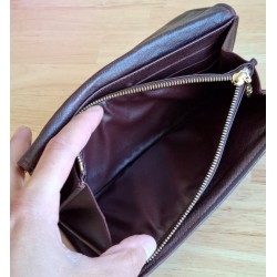 Louis Vuitton Sarah Segeltuch Portemonnaies Textil braun