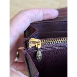Louis Vuitton Sarah Segeltuch Portemonnaies Textil braun
