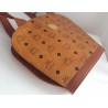MCM Schultertasche Vintage Cognac Canvas