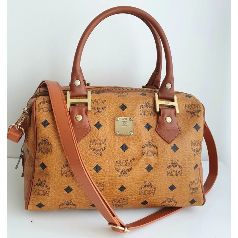 MCM Speedy Boston 25 Heritage Cognac Canvas