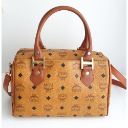 MCM Speedy Boston 25 Heritage Cognac Canvas