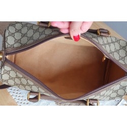 Gucci Vintage Boston Handtasche Canvas Braun