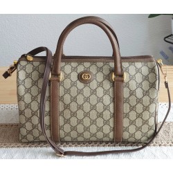 Gucci Vintage Boston Handtasche Canvas Braun