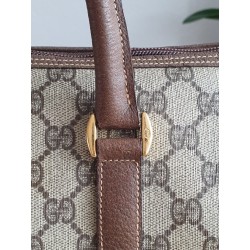 Gucci Vintage Boston Handtasche Canvas Braun
