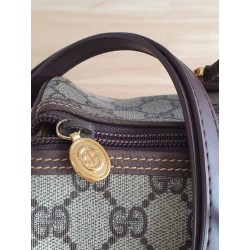 Gucci Vintage Boston Handtasche Canvas Braun