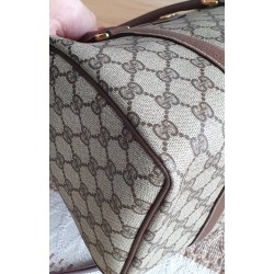 Gucci Vintage Boston Handtasche Canvas Braun