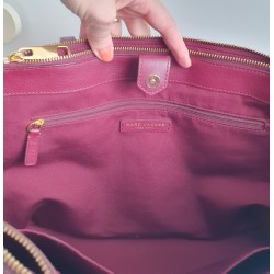 Marc by Marc Jacobs Schultertasche aus Saffiano-Leder Fuchsia/Dunkelrot