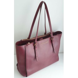Marc by Marc Jacobs Schultertasche aus Saffiano-Leder Fuchsia/Dunkelrot