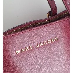 Marc by Marc Jacobs Schultertasche aus Saffiano-Leder Fuchsia/Dunkelrot