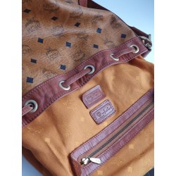 MCM Beuteltasche Medium Cognac Canvas.
