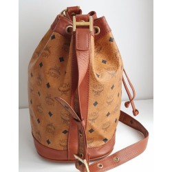 MCM Beuteltasche Medium Cognac Canvas.