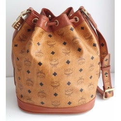 MCM Beuteltasche Medium Cognac Canvas.
