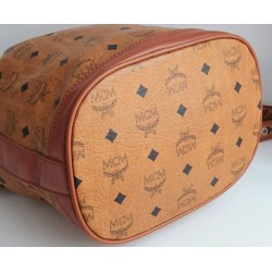 MCM Beuteltasche Medium Cognac Canvas.