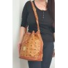 MCM Beuteltasche Medium Cognac Canvas.