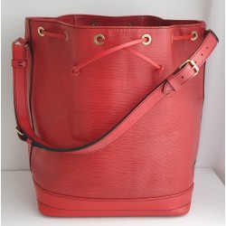 Louis Vuitton Grand Sac Noé Epi Leder Rot.