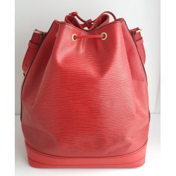 Louis Vuitton Grand Sac Noé Epi Leder Rot.