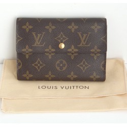 Louis Vuitton Portemonnaie Monogram Canvas Leder Braun